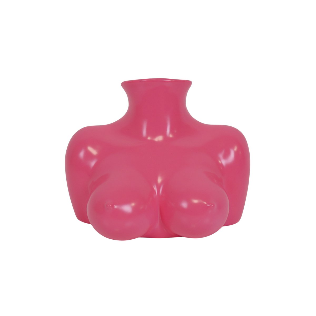 Vaas - Borsten - Keramiek - Neon Roze - 6,5X12,5X13Cm