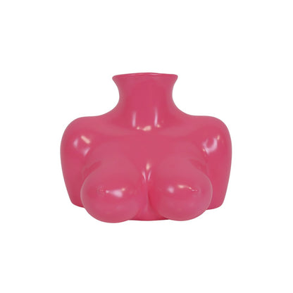 Vaas - Borsten - Keramiek - Neon Roze - 6,5X12,5X13Cm