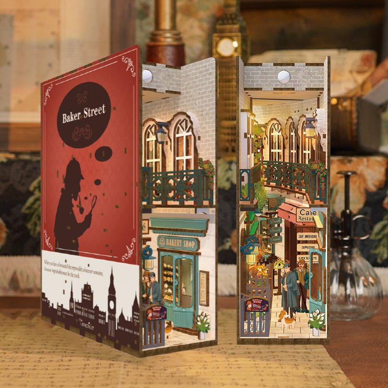 Tonecheer, Diy Book Nook, Baker Street Bookend, Tq108, 18,2X8X24,5Cm