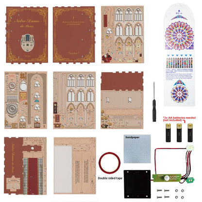 Tonecheer, Diy Book Nook, Notre Dame De Paris, Tq120, 18X8X24,5Cm