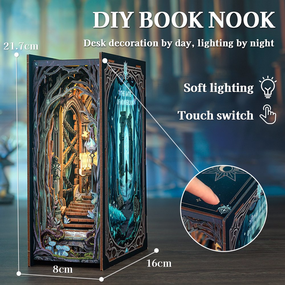Cutebee, Diy Booknook, The Gate Of Wonderland, Hy02B, 16X8X21,7Cm