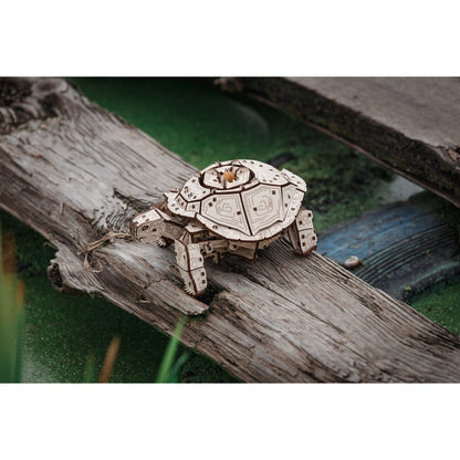 Eco Wood Art (Ewa) 3D Mechanische Puzzel Schildpad/ Turtle, 976, 22,3X16,5X11,6Cm