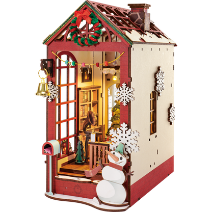 Robotime, Diy Book Nook Boekensteun Christmas Indoor Scene, Tgc07, 21,8X13,6X24,7 Cm