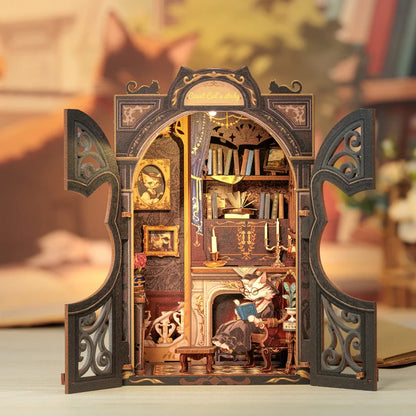 Cutebee, 3D Booknook, Count Cat's Study, Sd03B, 11,8X10X17Cm