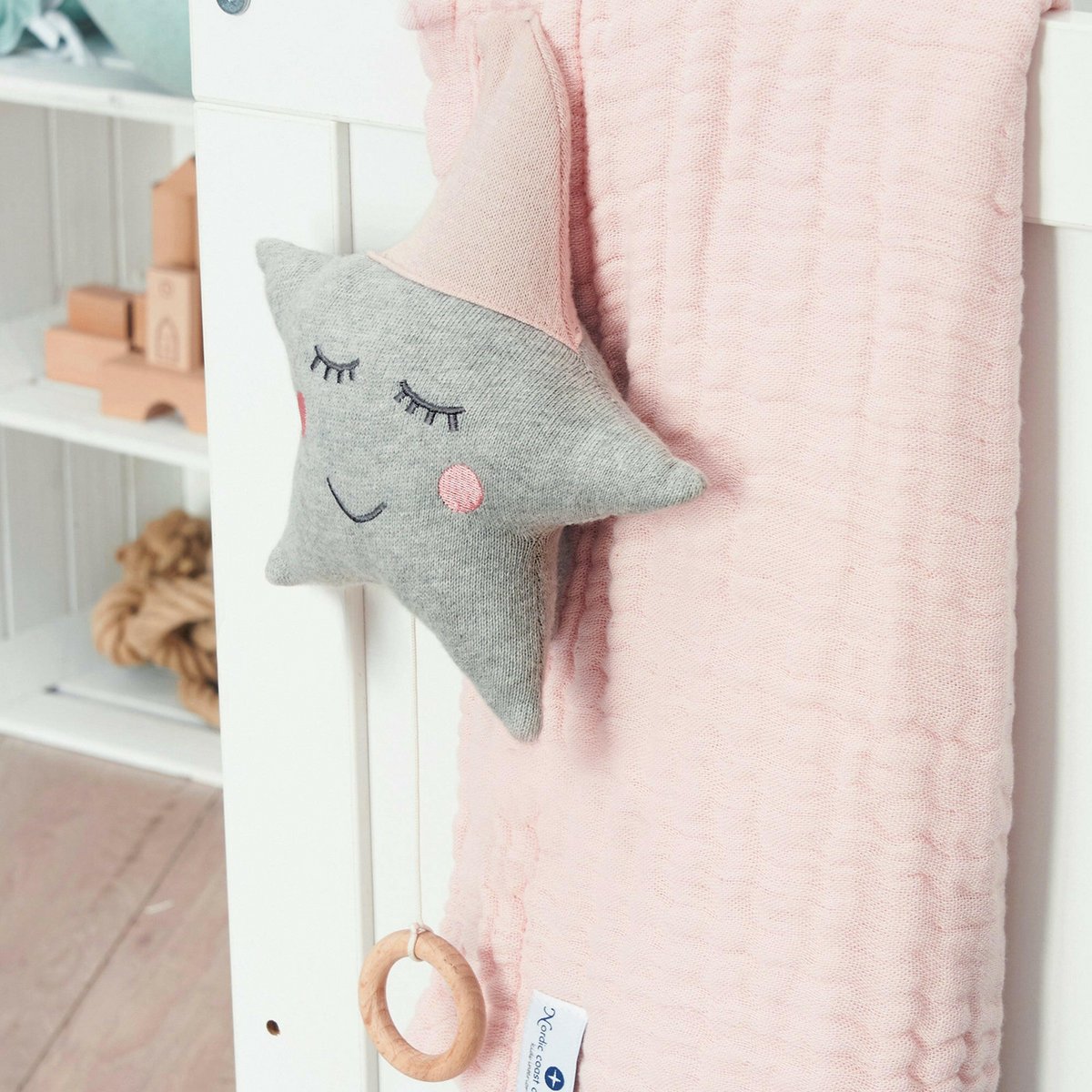 Babyset "Star" Muziekdoos + Rammelaar Roze