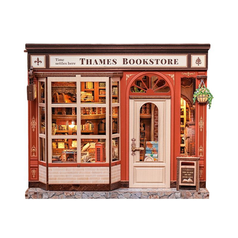 Cutebee, 3D Diy Huisje, Thames Bookstore, Cwgb405, 22X14,3X17,7Cm