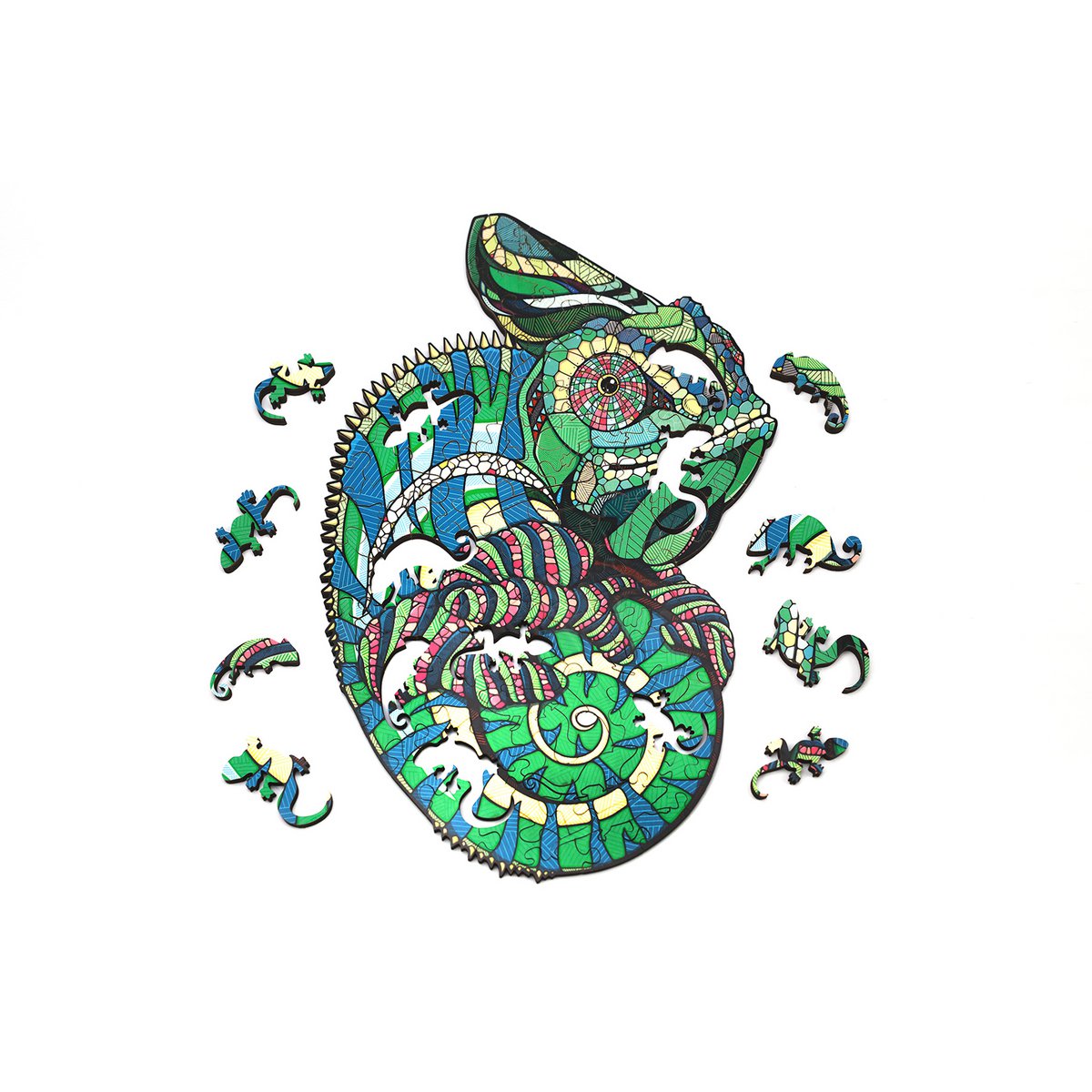 Eco Wood Art (Ewa) Houten Legpuzzel Kameleon/ Chameleon Size M, 1928, 37X28X0,5Cm