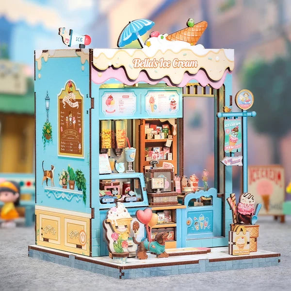 Cutebee, 3D Diy Huisje, Bella's Ice Cream, Cwgc212, 16,0X15,8X20,6Cm