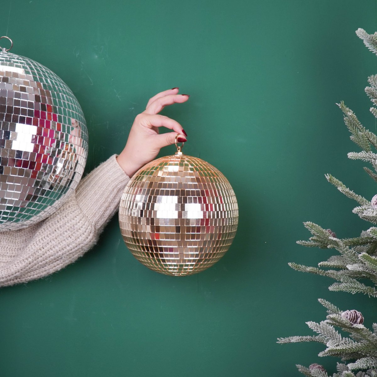 Kerstdecoratie - Kersthanger - Discobal - Schuim - Goud - 20X20X20Cm