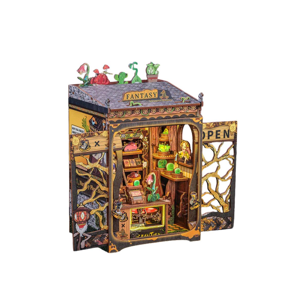 Cutebee, 3D Booknook, Fantasy Plant Shop, Cwga203, 11,5X10X17Cm