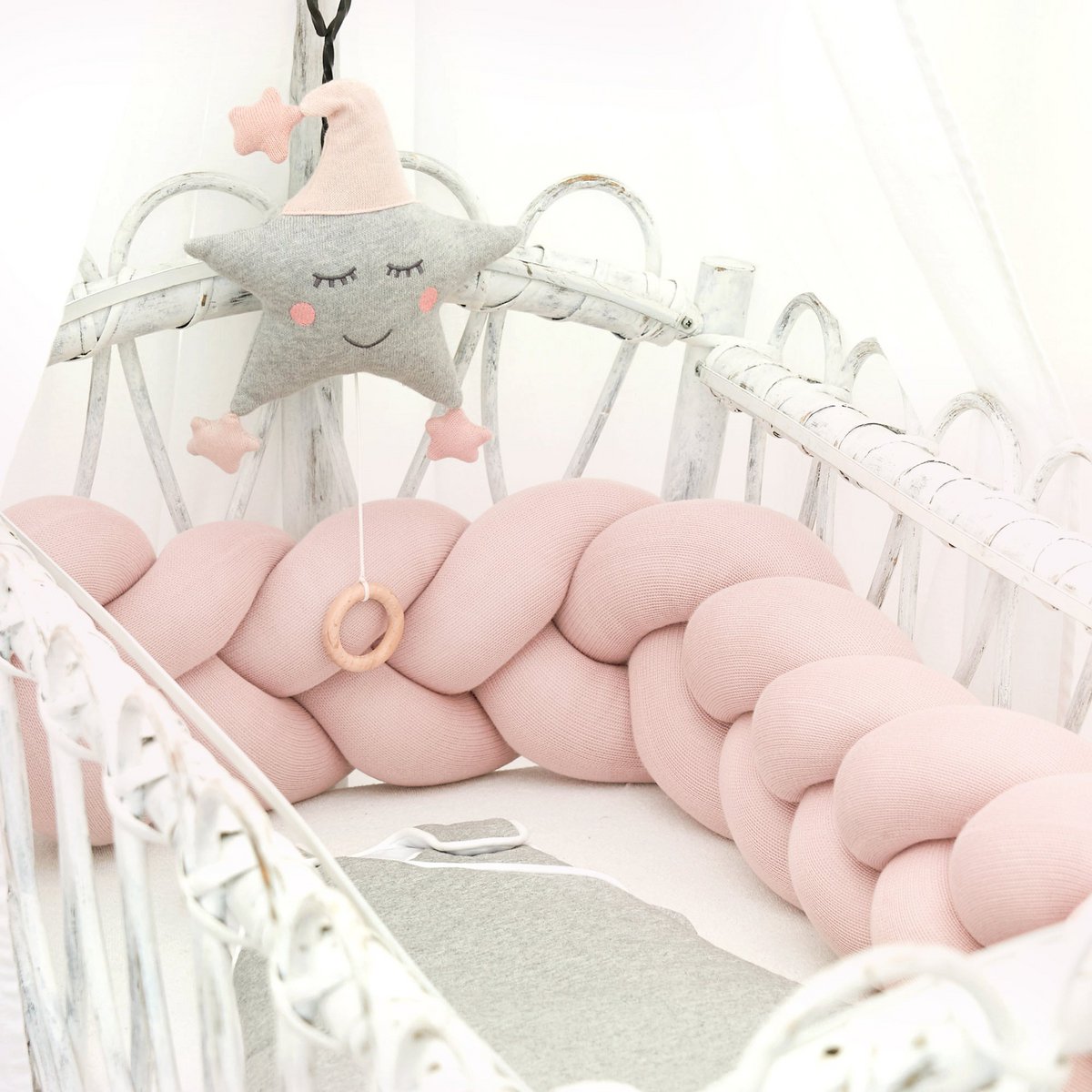Babyset "Star" Muziekdoos + Rammelaar Roze