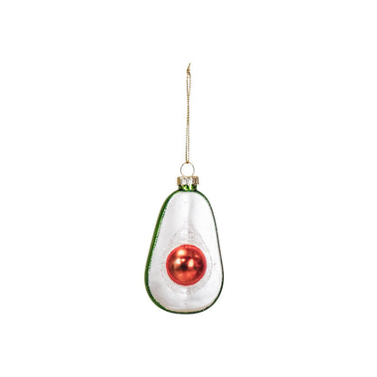Kersthanger - Advocado - Glas - Groen - 5,5X4X9,5Cm