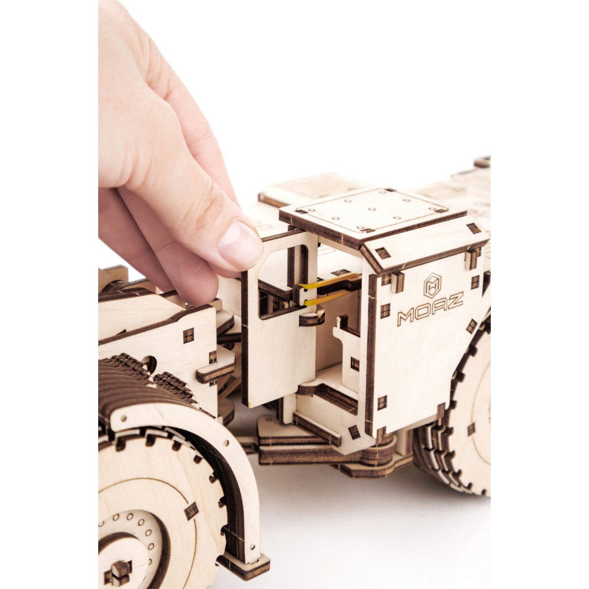 Eco Wood Art (Ewa) 3D Mechanische Houten Puzzel, Load-Haul-Dump Unit Moaz 4075, 4257, 49X11X13Cm