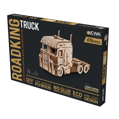 Eco Wood Art, (Ewa) 3D Houten Puzzel Truck Road King, 3236, 29,3×13,2×17,5Cm