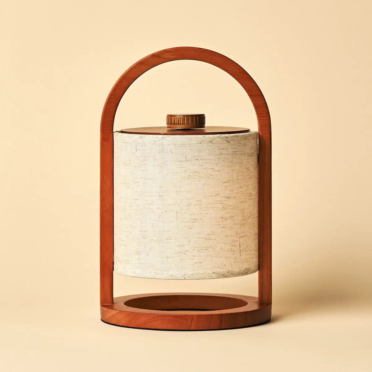 Rivierkastanjebruine Houten Oplaadbare Lamp