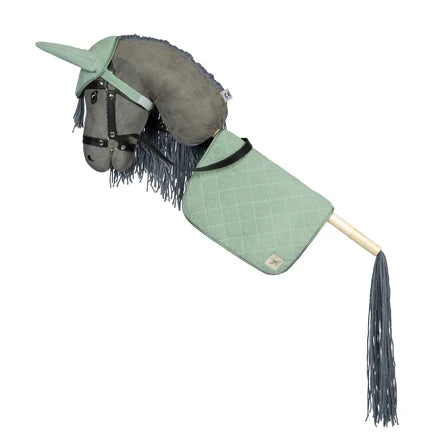 Zadeldekje En Mutsje Corduroy Groen Voor Hobby Horse