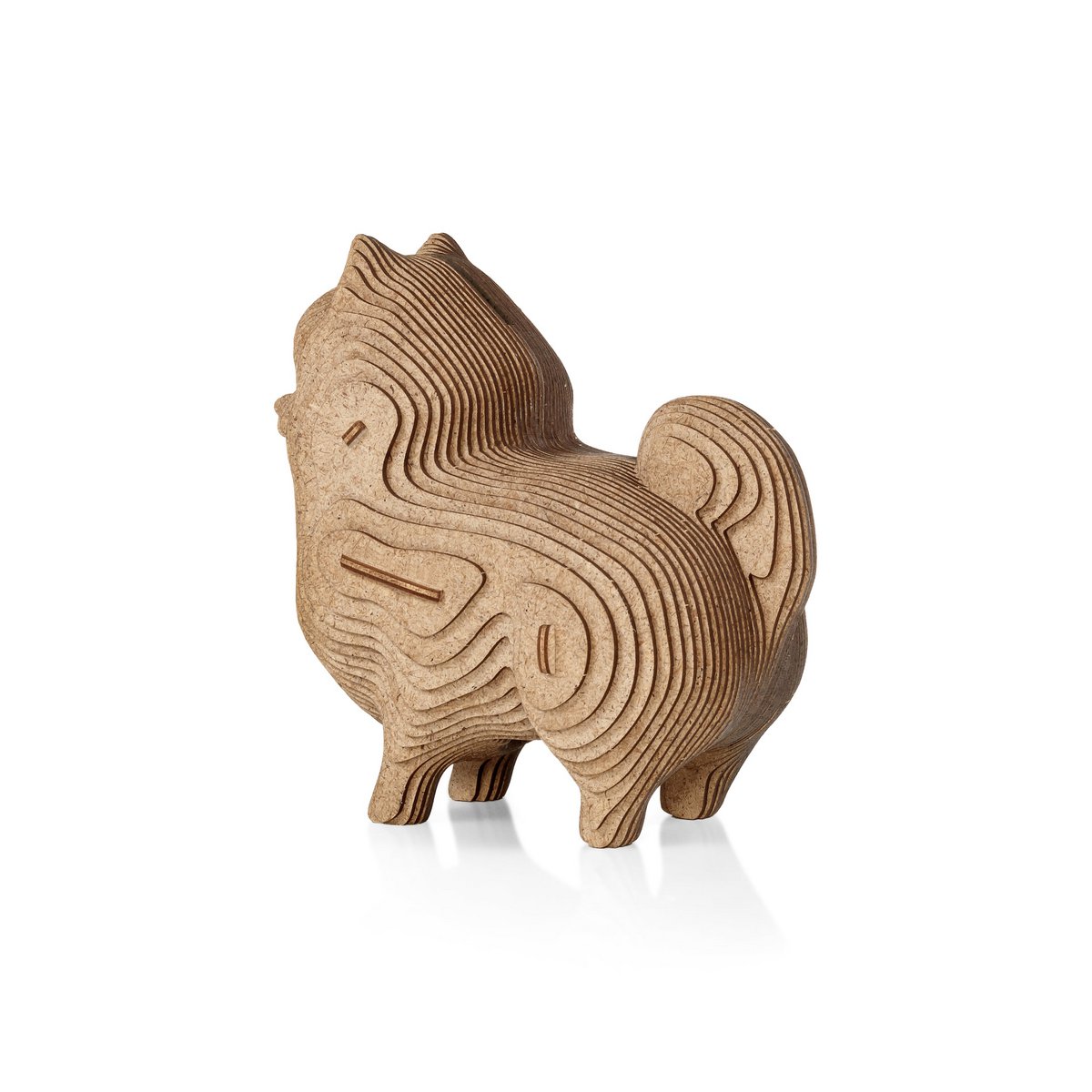 Eco Wood Art (Ewa) 3D Houten Bouwset Spaarpot Hondje/Dog, 3786, 15X9,1X15,7Cm