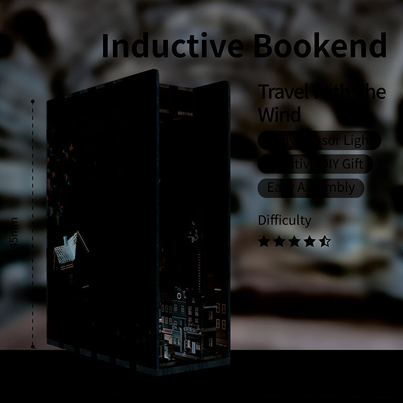 Tonecheer, Diy Book Nook, Travel With The Wind Bookend, Tq126, 18,2X8X24,5Cm