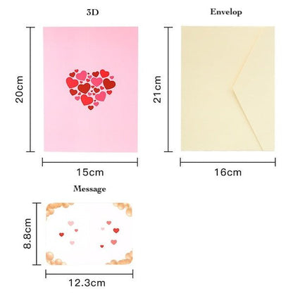 Liefdesboom 3D Valentijnsdag Pop-Upkaart