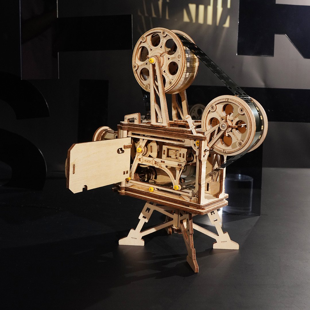 Robotime, Houten Puzzel 3D Vitascope/Movieprojector, Lk601, 25,5X13,3X22,3Cm