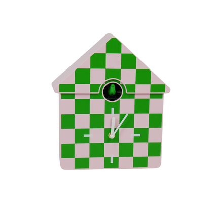 Klokklokkoekjeskoekoekpatroon- Green/Roze- 24X27X9Cm