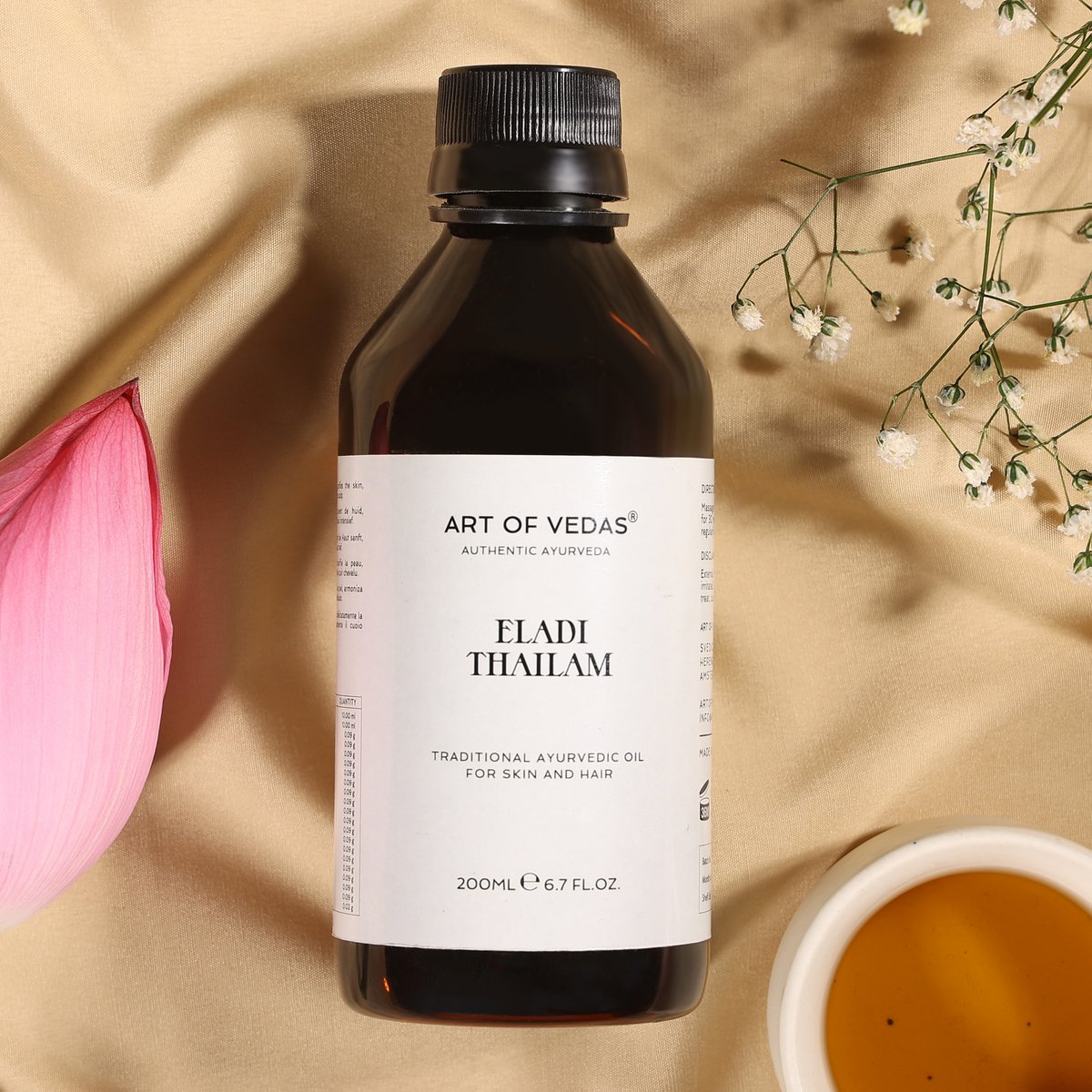Ayurvedic Eladi Thailam 200Ml | Traditionele Kruidenolie Voor Huid Detox, Glow & Ayurvedische Lichaamsmassage
