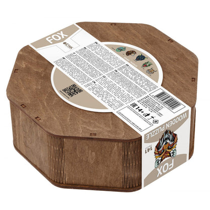 Eco Wood Art (Ewa) Houten Legpuzzel, Vos/ Fox, 1102, 31X28X0,5Cm Wooden Box