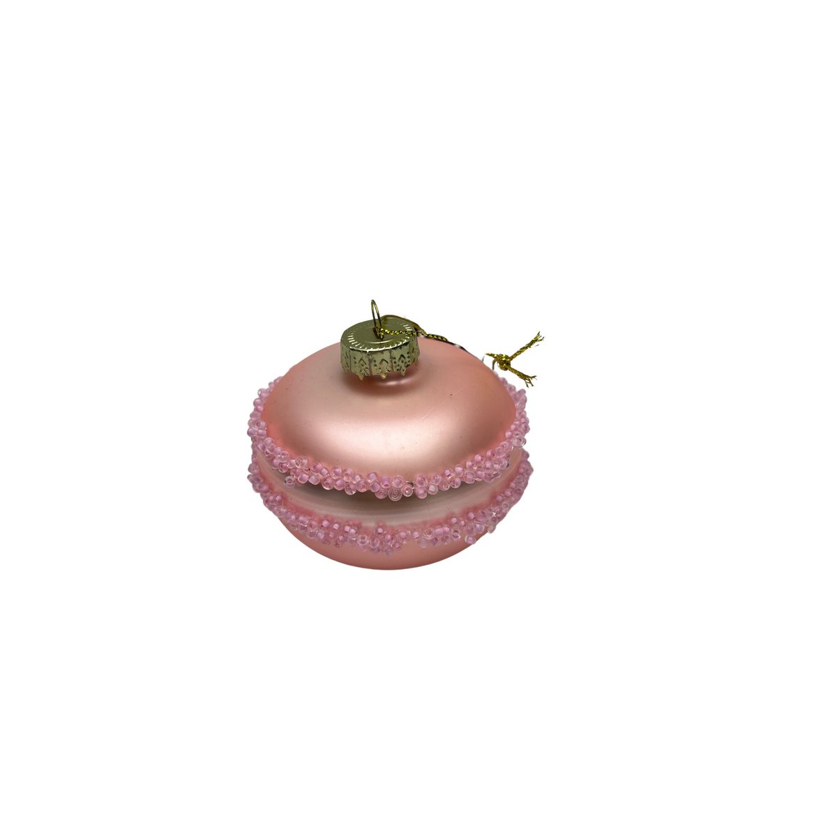 Kersthanger - Macaron - Glas - Roze -6,5X6,5X5,5Cm