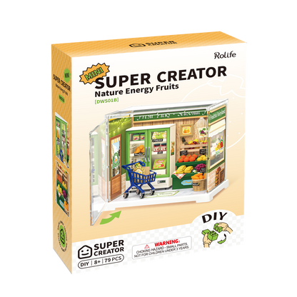 Robotime, Diy Huisje Super Nature Energy Fruits, Dws01B, 15,7X10,9×14,7Cm