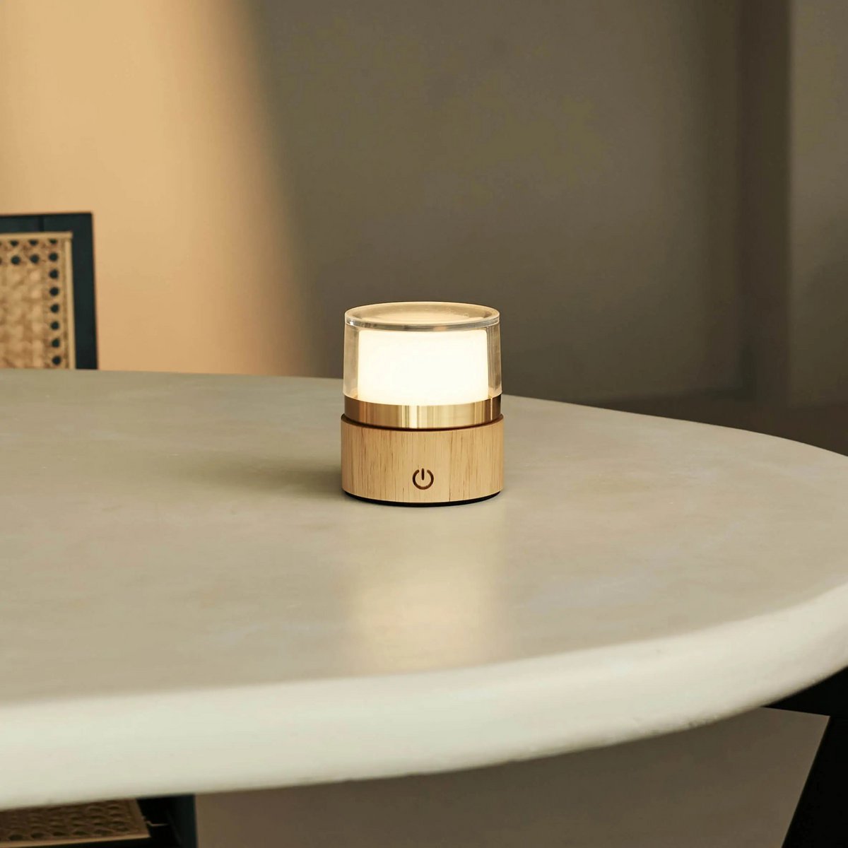 Leo Lichtbruine Oplaadbare Lamp