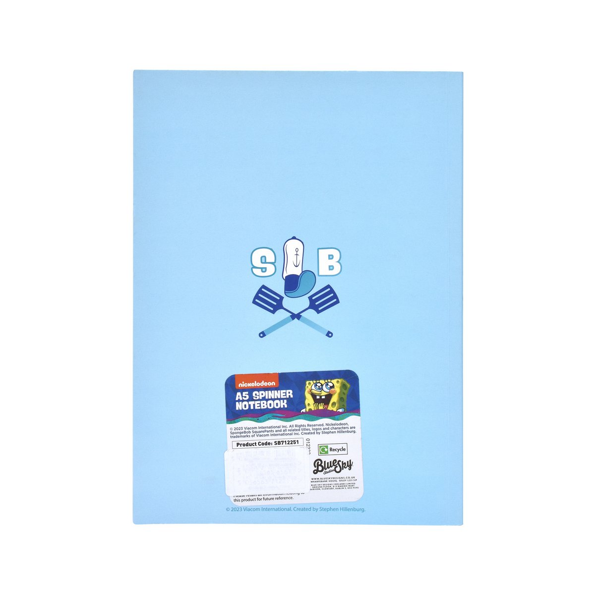 Spongebob Squarepants Notitieboekje, Dagboek Met Roterende Schijf, Meer Dan 100 Pagina's, A5, Officiële Merchandise