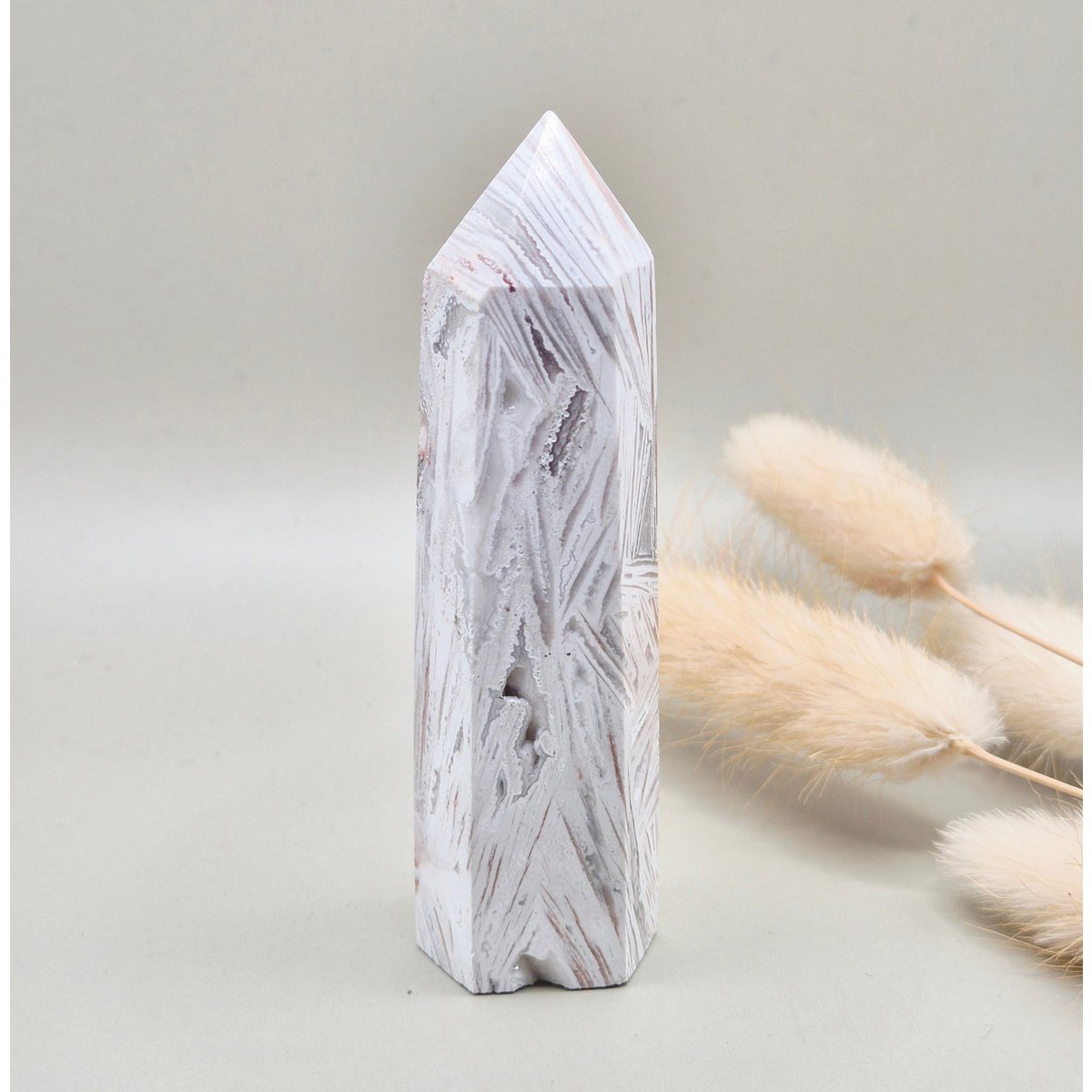 Edelsteen Druzy Mexican Agate Toren 8–10 Cm