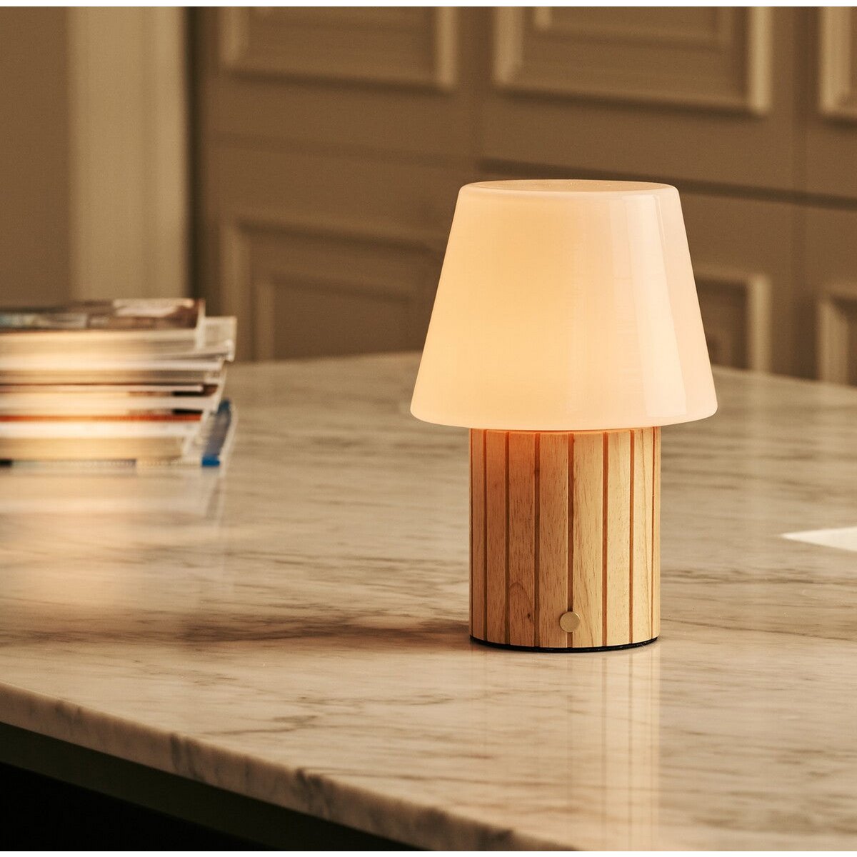 Lex Lichtbruine Oplaadbare Tafellamp