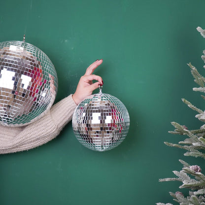 Kerstdecoratie - Kersthanger - Discobal - Schuim - Zilver - 20X20X20Cm