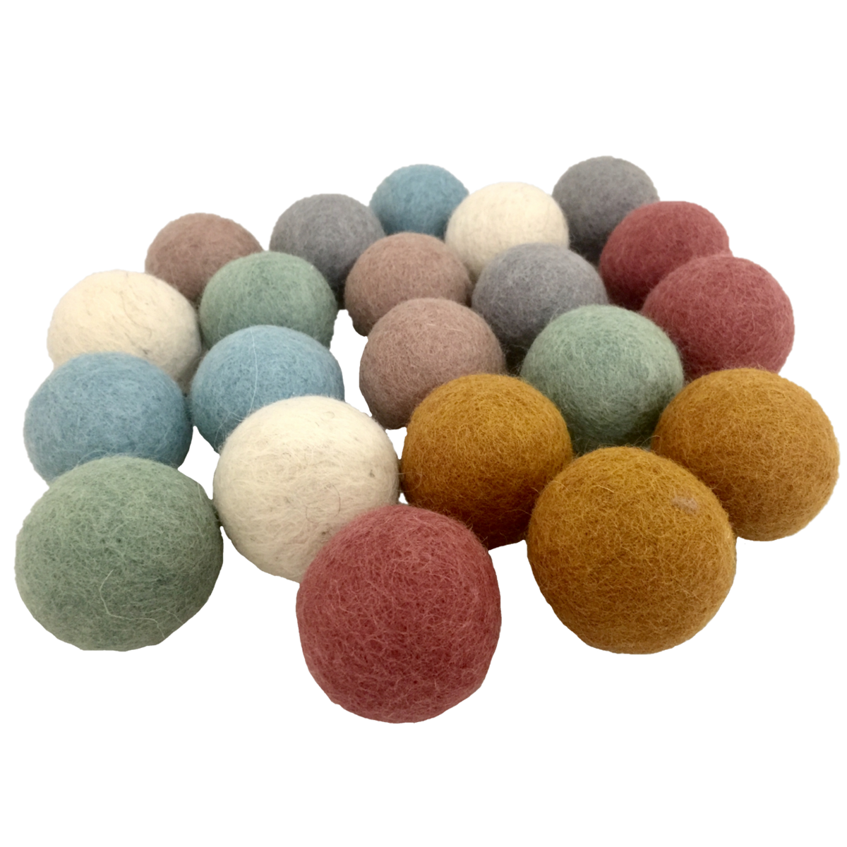 Earth Felt Balls 3.5Cm/28Pc