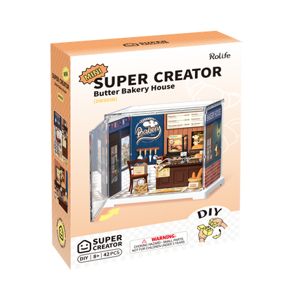 Robotime, Diy Huisje Buter Bakery House, Dws03B, 15,7X10,9X14,7Cm