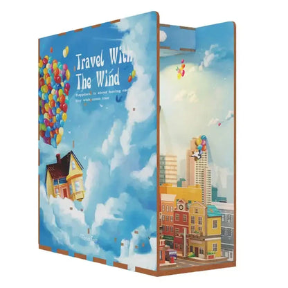 Tonecheer, Diy Book Nook, Travel With The Wind Bookend, Tq126, 18,2X8X24,5Cm