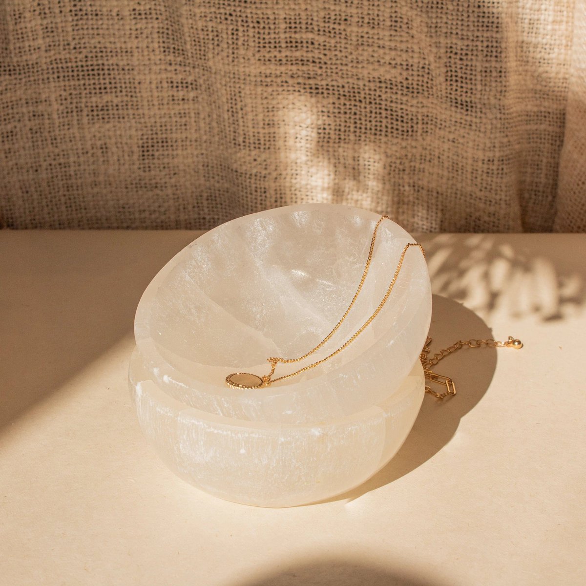 Selenite Kom Wit