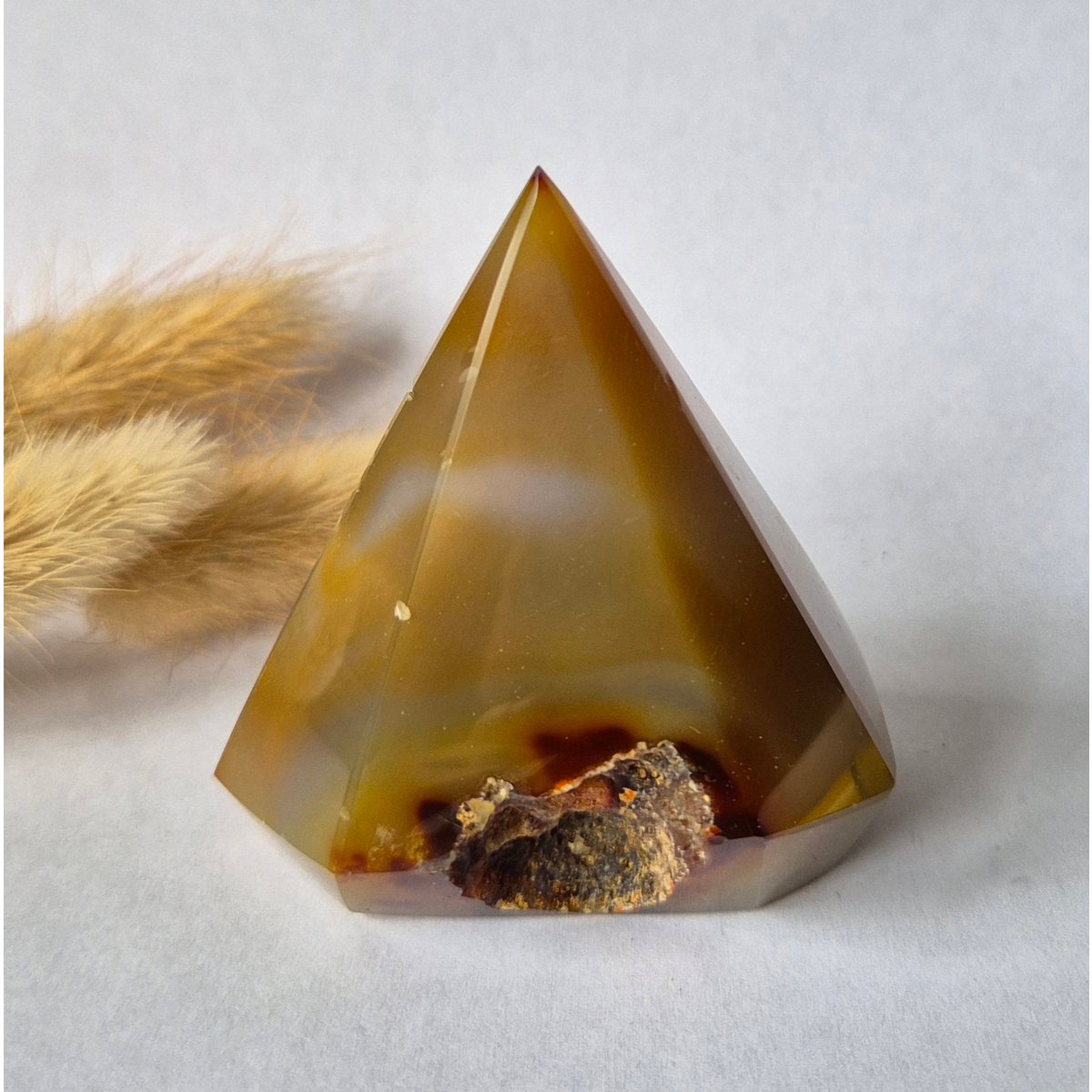 Druzy Grijze Agaat Diamant Staande Edelsteen Kristal - #42 136G