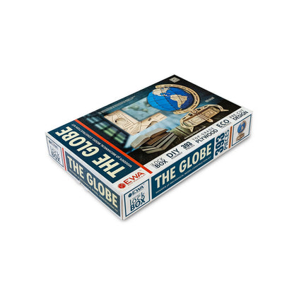 Eco Wood Art (Ewa) 3D Mechanische Puzzel, Globe Blauw, 396, 32X32X50,5Cm