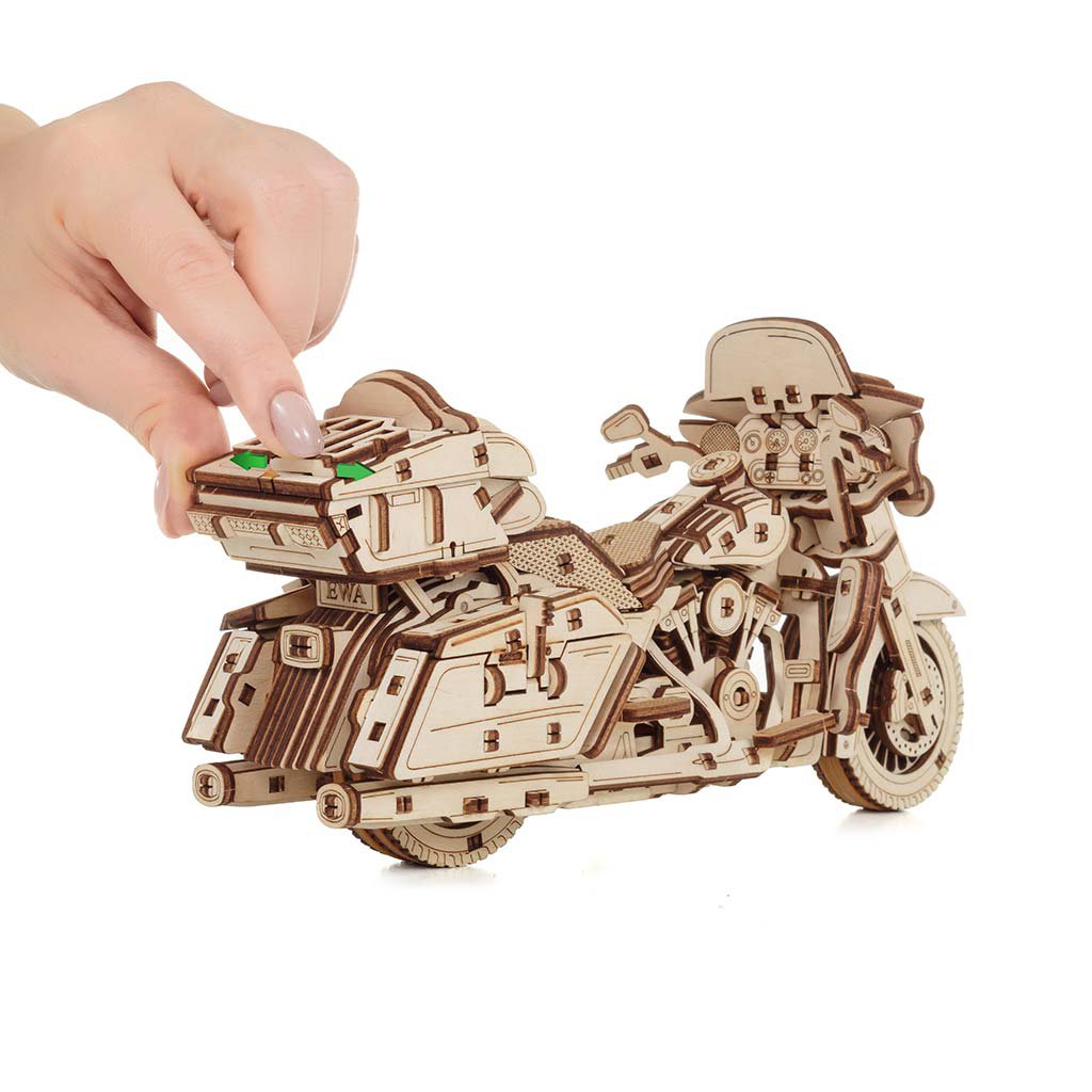 Eco Wood Art (Ewa) 3D Mechanische Houten Puzzel Bike, 3007, 22,6X8,4X12,3Cm
