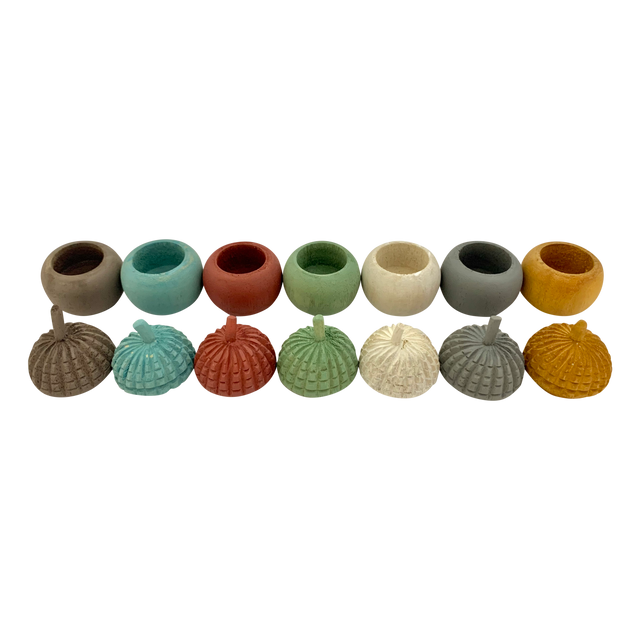Mini Earth Acorn Pots/7Pc