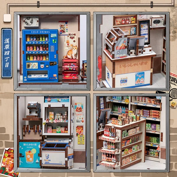 Cutebee, 3D Diy Huisje, Beika-Cho Convenience Store, Cwgc222, 15,5X13,7X22Cm