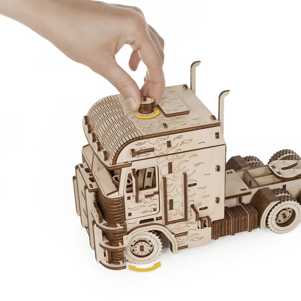 Eco Wood Art, (Ewa) 3D Houten Puzzel Truck Road King, 3236, 29,3×13,2×17,5Cm