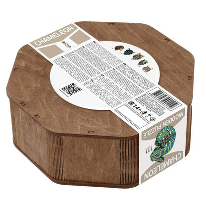 Eco Wood Art (Ewa) Houten Legpuzzel, Kameleon/ Chameleon, 1119, 37X28X0,5Cm Wooden Box