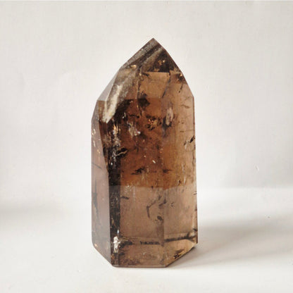 Rookkwarts Toren 300 Gram – Hoge Kwaliteit Smoky Quartz Met Diepe Insluitsels
