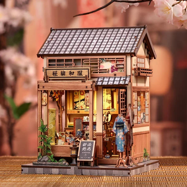 Cutebee, 3D Diy Huisje, Sakura O Kimono Shop, Cwgc223, 14X13X19Cm