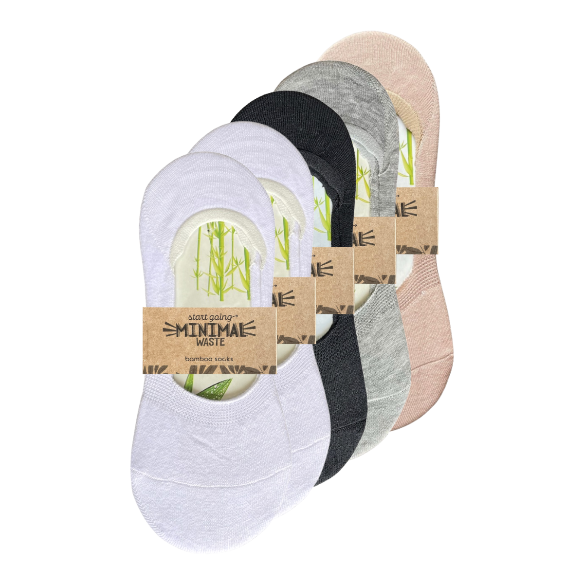Green-Goose Bamboe Dames Footies - 5 Paar - Multicolor - Maat 36-42