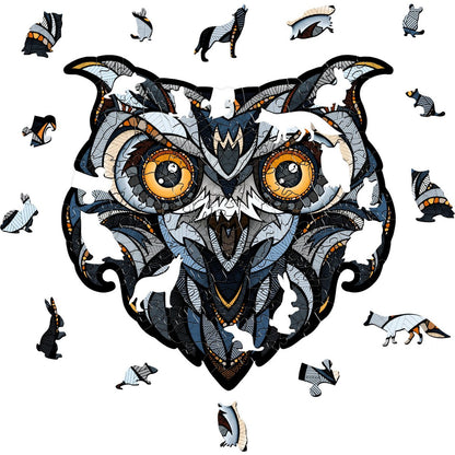 Eco Wood Art (Ewa), Houten Legpuzzel Eagle-Owl, Size L, 3489, 38,4X38,8X0,4Cm