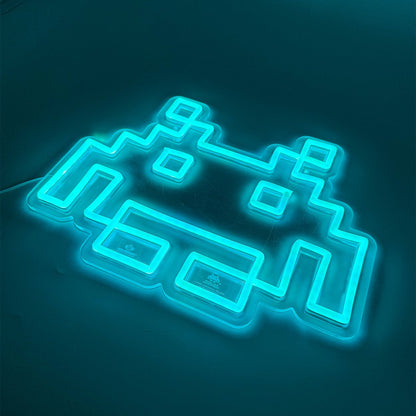 Space Invaders - Neon-Logo Lampe
